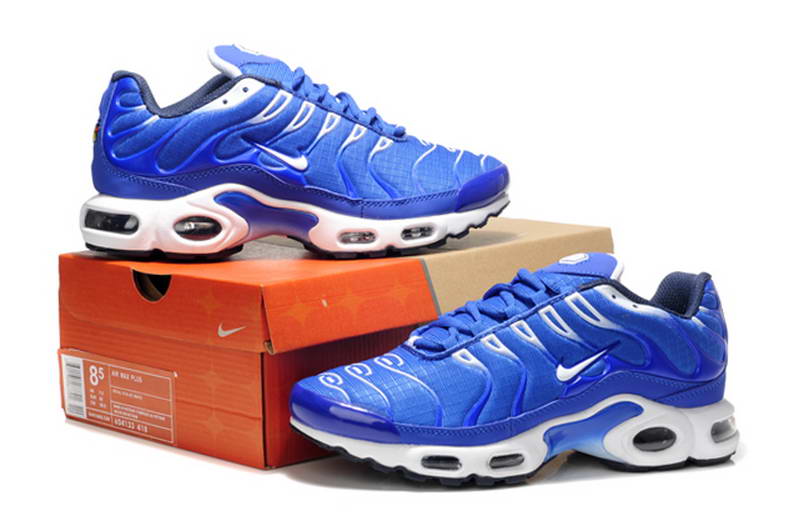 Nike Tn Nouvelles Chaussures Hommes mailler All Blue Blanc (1)